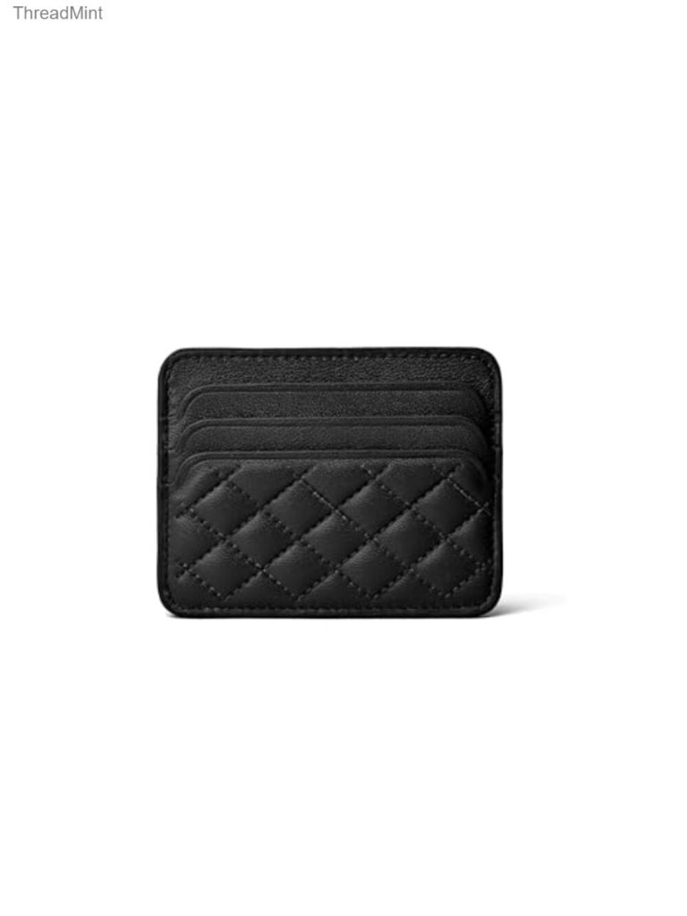 Lambskin Leather Slim Quilted Card Holder RFID Wallet
